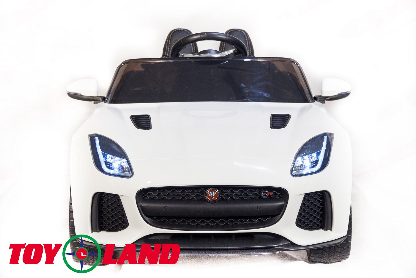 Электромобиль Jaguar F-tyre белого цвета  